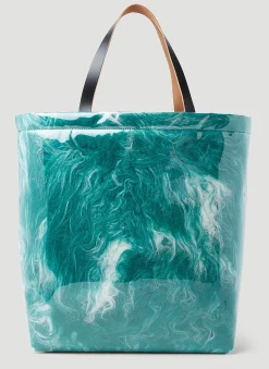 Contained Faux Fur Tote Bag