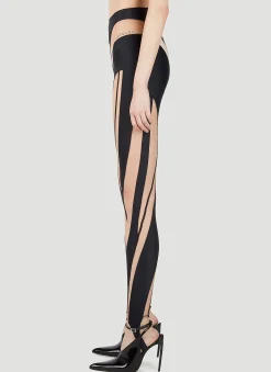 Contrast Cut Out Panel Leggings