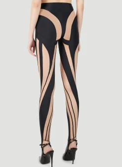 Contrast Cut Out Panel Leggings