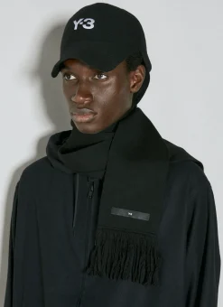 Contrast Logo Baseball Cap With Scarf