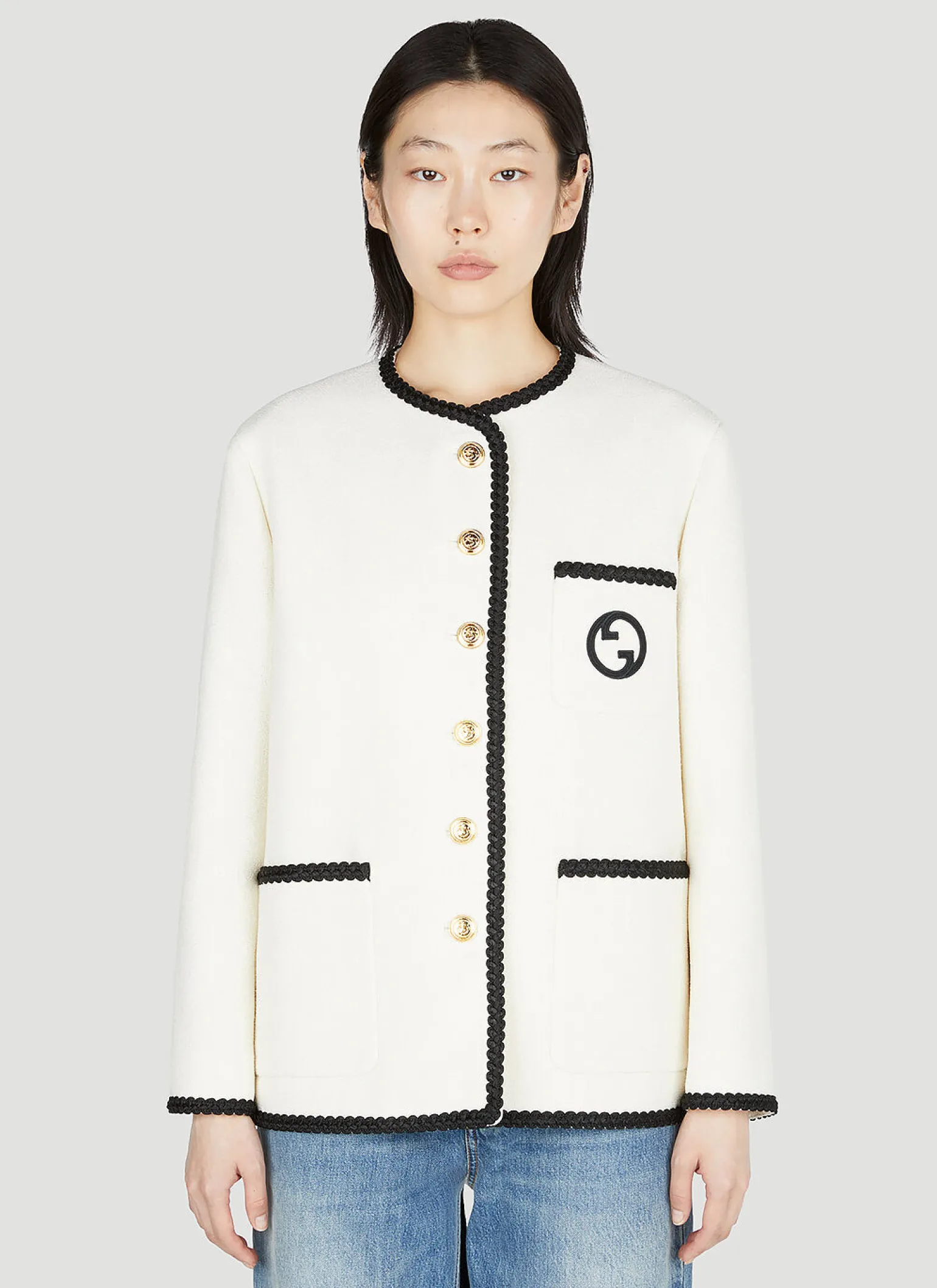 Contrast Trim Jacket