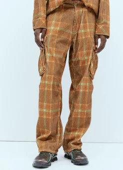 Corduroy Printed Cargo Pants