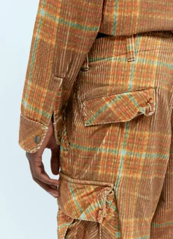 Corduroy Printed Cargo Pants