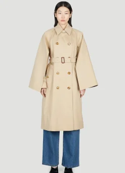 Cotness Double-Breasted Trench Coat