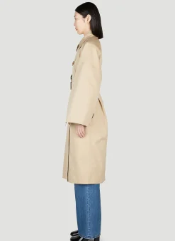 Cotness Double-Breasted Trench Coat