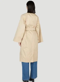 Cotness Double-Breasted Trench Coat