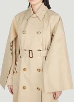 Cotness Double-Breasted Trench Coat