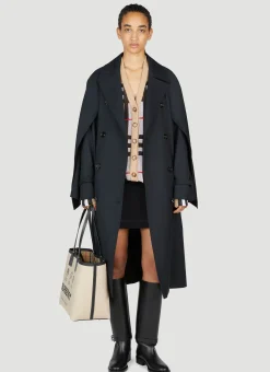 Cotness Double-Breasted Trench Coat