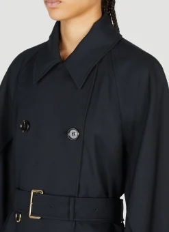Cotness Double-Breasted Trench Coat