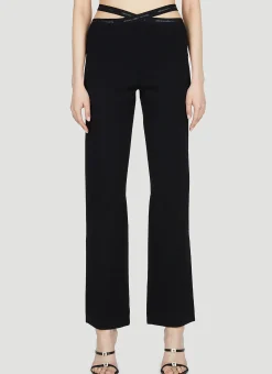 Criss Cross Logo Pants