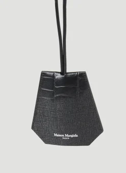 Croc Embossed Leather Keyring