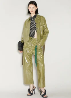 Cropped Glossy Vinyl Jacket