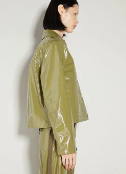 Cropped Glossy Vinyl Jacket
