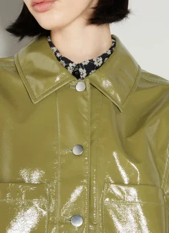 Cropped Glossy Vinyl Jacket