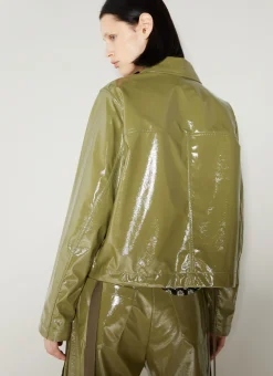 Cropped Glossy Vinyl Jacket