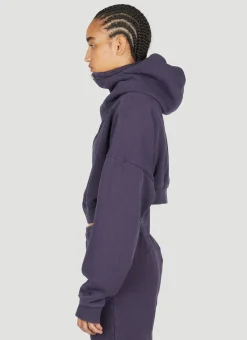 Cropped Hooded Zip-Up Sweatshirt
