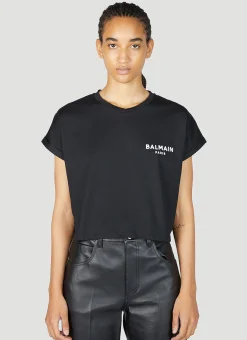 Cropped Logo Print T-Shirt