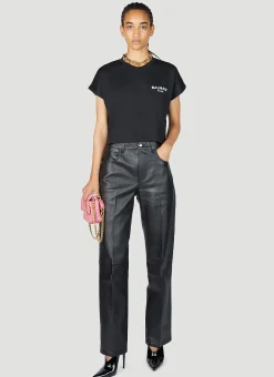 Cropped Logo Print T-Shirt