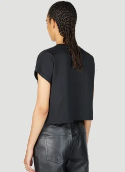 Cropped Logo Print T-Shirt