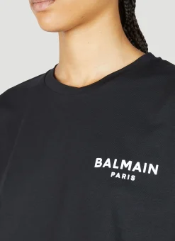 Cropped Logo Print T-Shirt