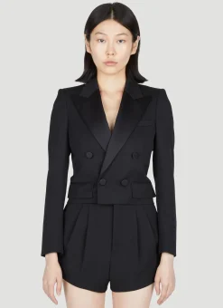 Cropped Tuxedo Blazer