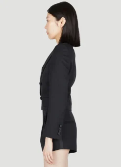 Cropped Tuxedo Blazer
