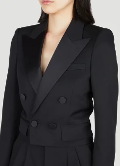 Cropped Tuxedo Blazer