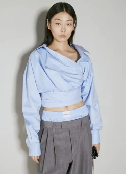 Cropped Wrapped Shirt