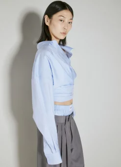 Cropped Wrapped Shirt