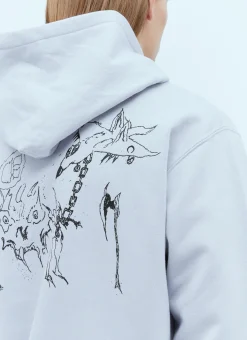 Cross Logo Print Hooded Sweatshirt