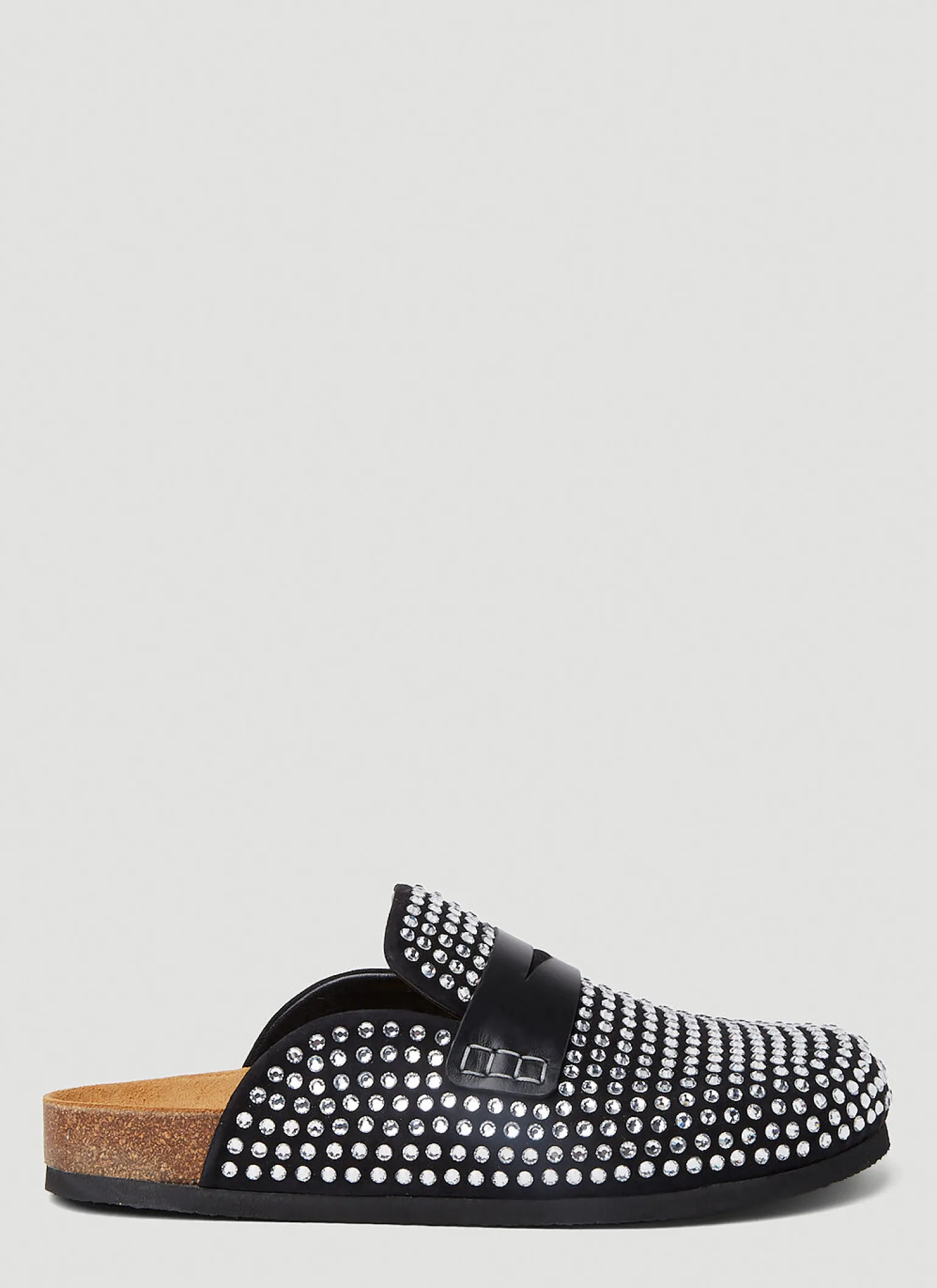 Crystal Backless Penny Loafers