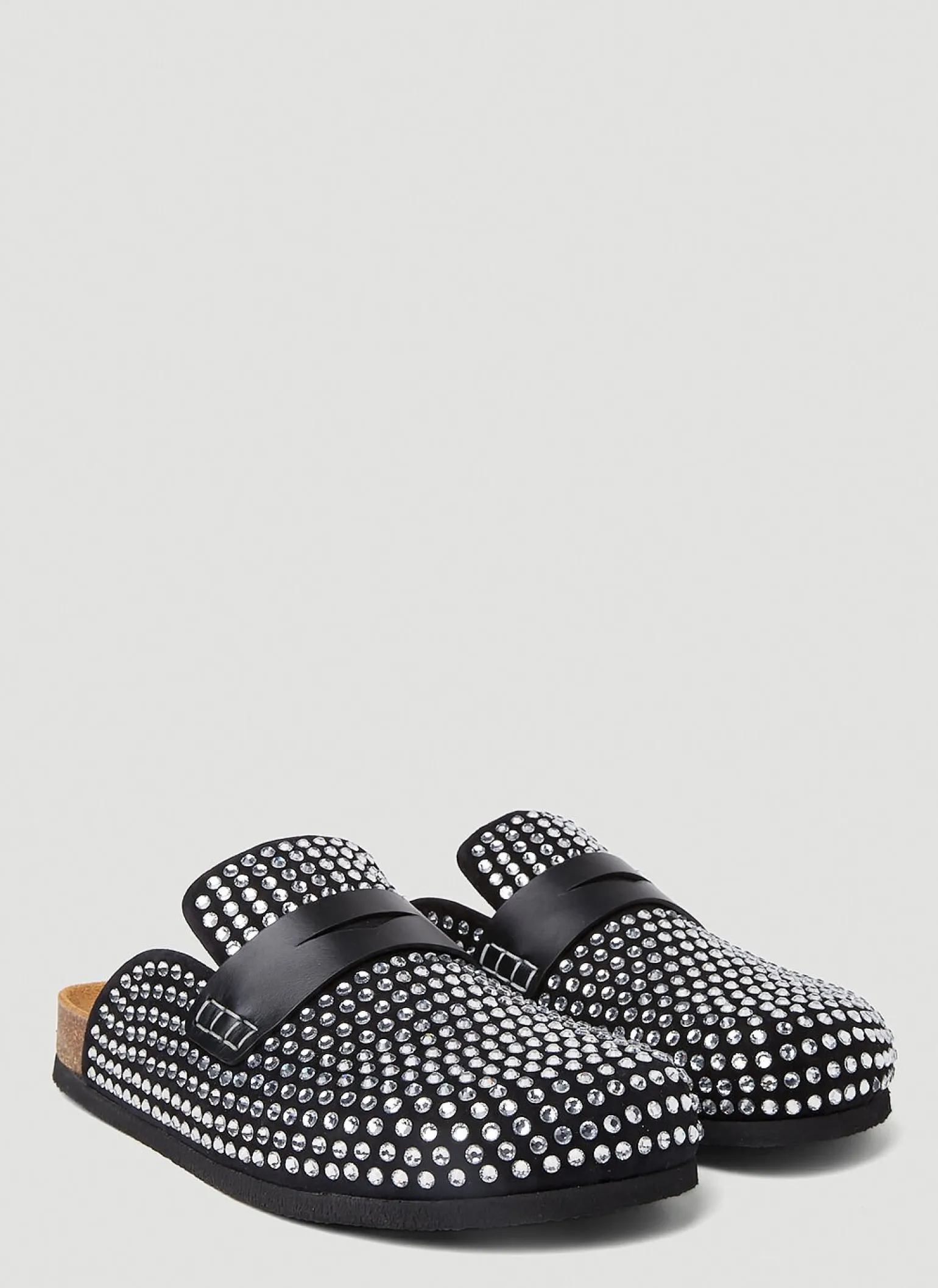 Crystal Backless Penny Loafers