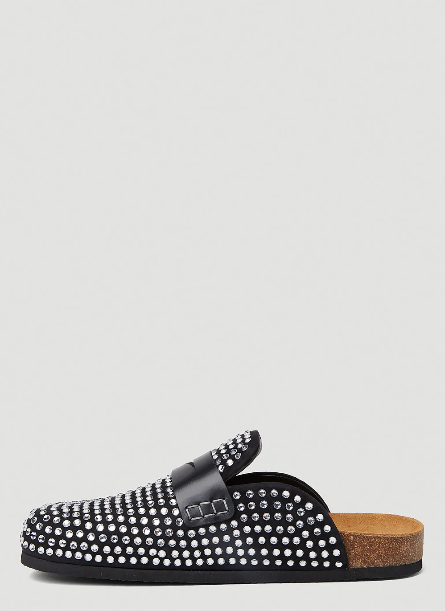 Crystal Backless Penny Loafers