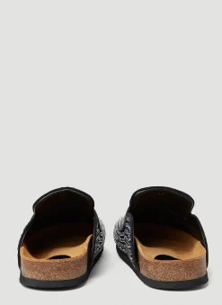 Crystal Backless Penny Loafers