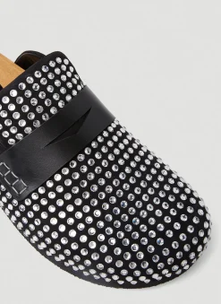 Crystal Backless Penny Loafers