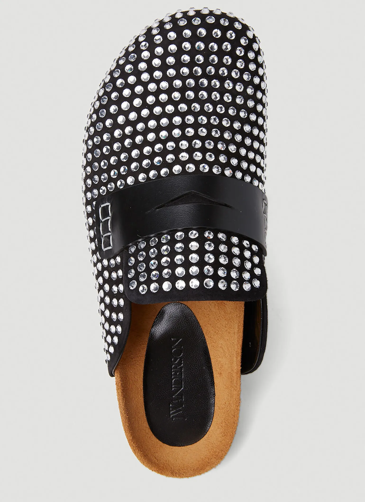 Crystal Backless Penny Loafers