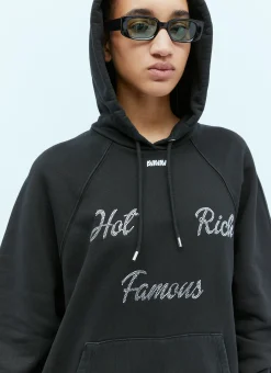 Crystal Embellished Hooded Sweatershirt