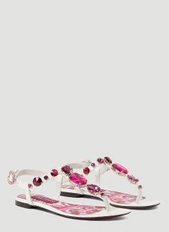 Crystal Embellished Majolica Sandals
