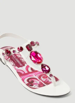 Crystal Embellished Majolica Sandals
