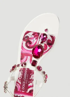 Crystal Embellished Majolica Sandals