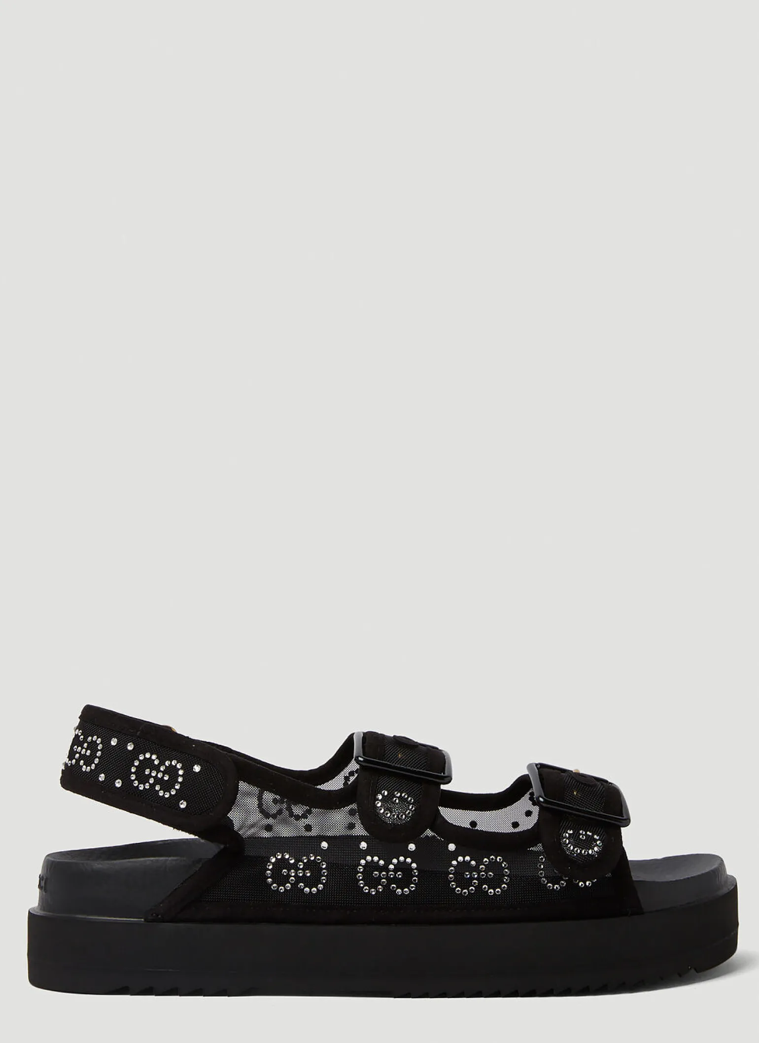 Crystal Jacquard Platform Sandals