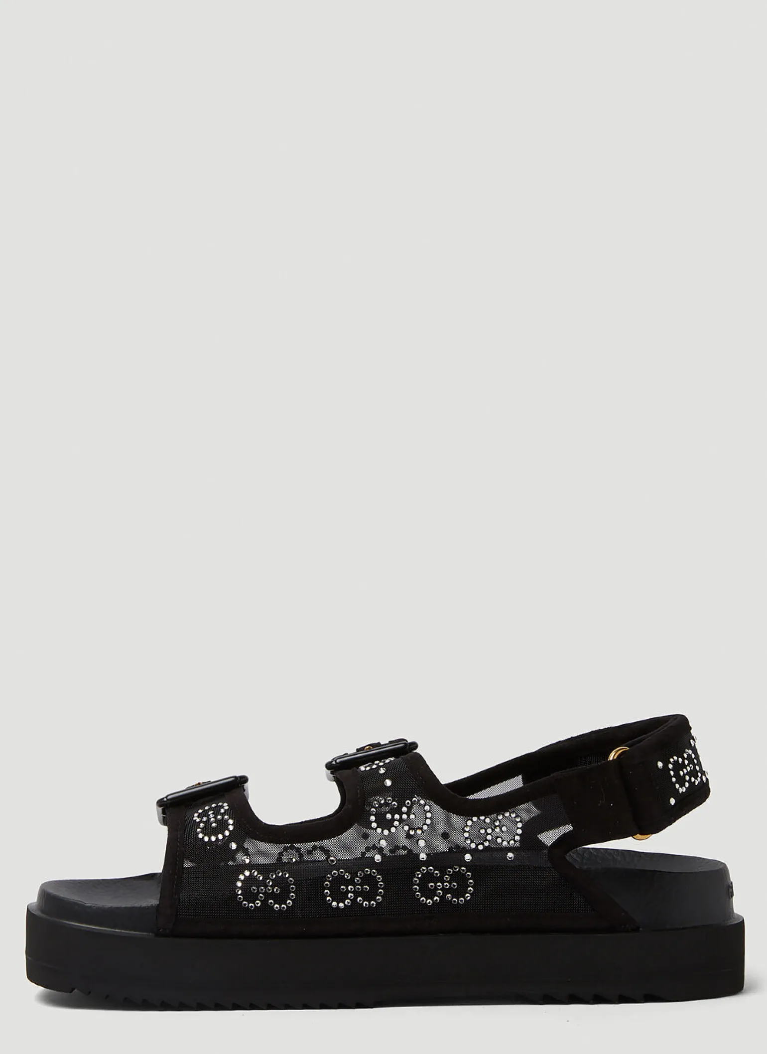 Crystal Jacquard Platform Sandals
