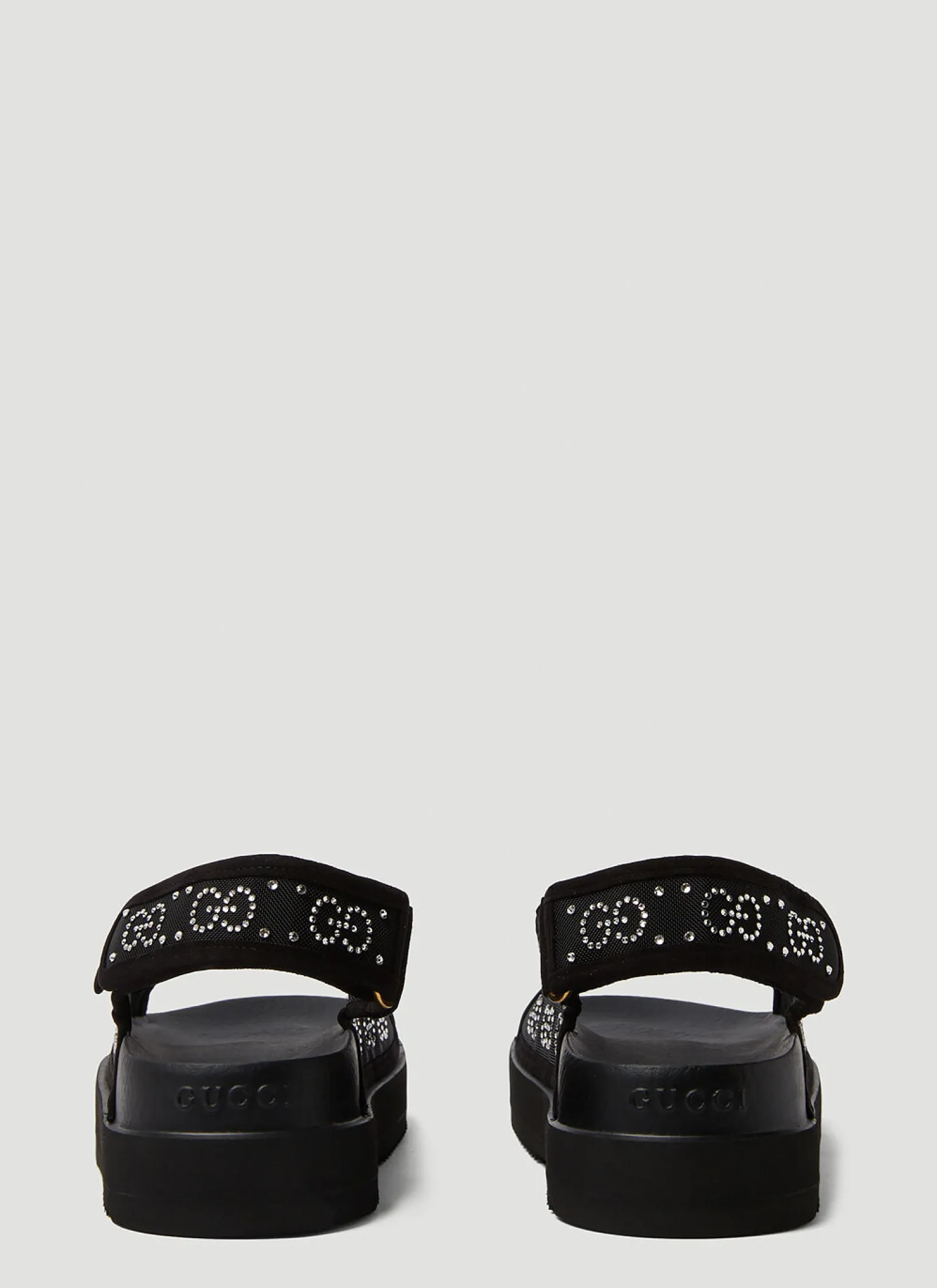 Crystal Jacquard Platform Sandals