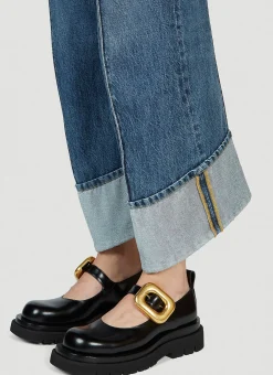Curved Hem Jeans