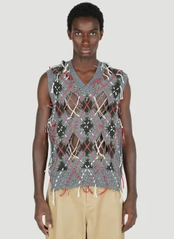 Cut-Out Knit Gilet