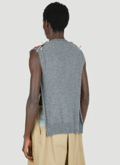 Cut-Out Knit Gilet