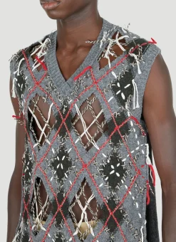 Cut-Out Knit Gilet