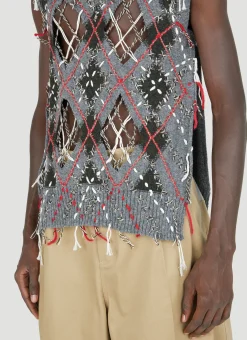 Cut-Out Knit Gilet