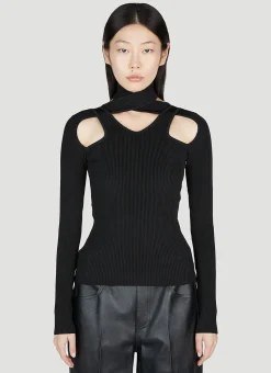 Cut-Out Knit Sweater