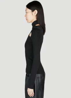 Cut-Out Knit Sweater